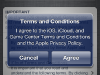 iOS5: agree to T&C