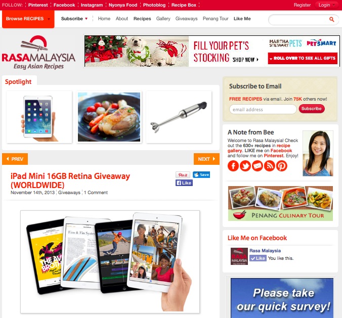 Rasa Malaysia top 9 food blog in the world