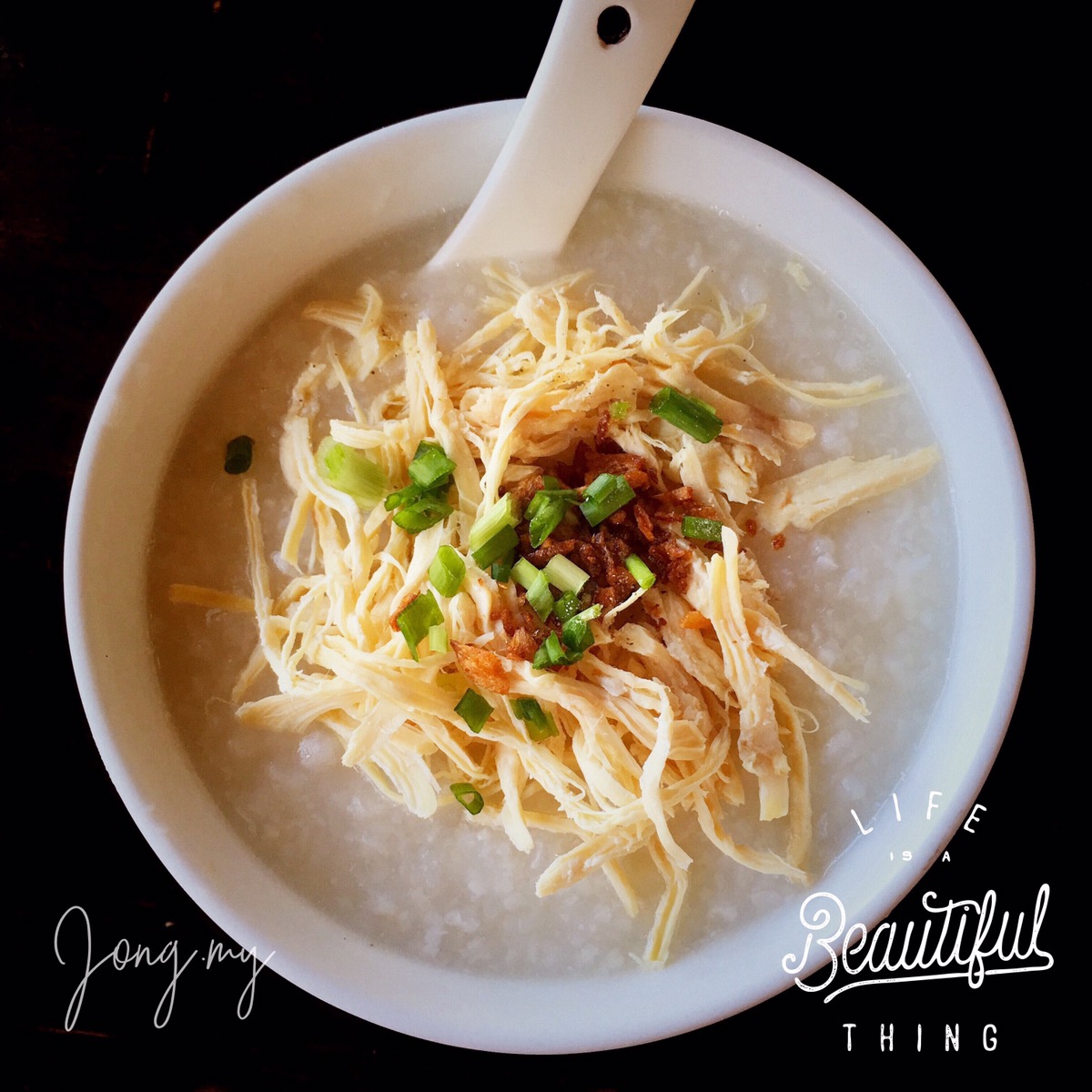 Chicken Porridge & Beehoon Egg @ No. 6 Kopitiam